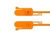 Picture of 15 Inch Orange Tamper Evident Tear Away Plastic Seals - 100 Pack