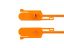 Picture of 15 Inch Orange Tamper Evident Tear Away Plastic Seals - 100 Pack