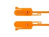 Picture of 15 Inch Tamper Evident Tear Away Orange Plastic Seal - 100 Pack