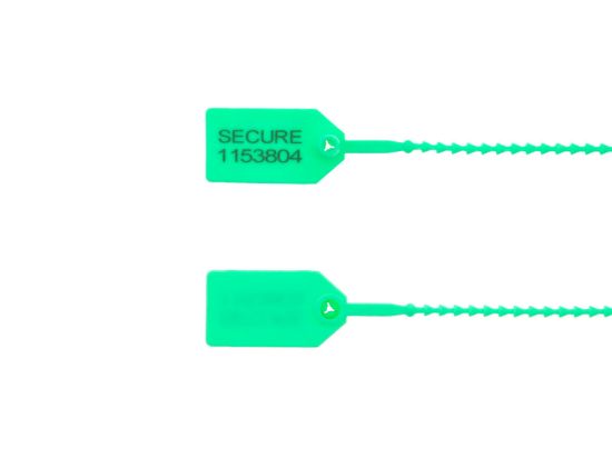 Picture of 8 Inch Light-Duty Green Pull Tight Plastic Seals - 100 Pack