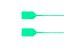 Picture of 8 Inch Green Light-Duty Pull Tight Plastic Seals - 100 Pack