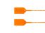 Picture of 8 Inch Light-Duty Orange Pull Tight Plastic Seals - 100 Pack