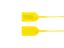 Picture of 8 Inch Yellow Light-Duty Pull Tight Plastic Seals - 100 Pack