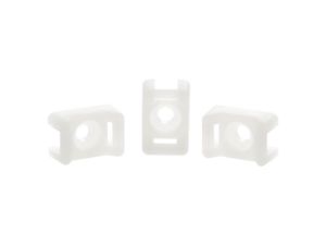 Picture of 3.5 mm Natural Nylon Saddle Tie Mounts - 100 Pack