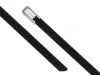 Picture of 14 Inch Black Coated 304 Stainless Steel Cable Ties - 100 Pack