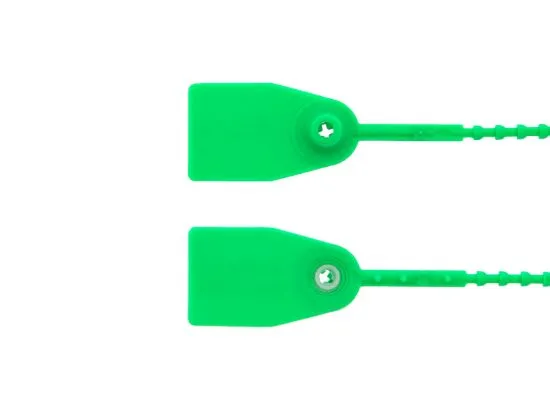 Picture of 11 1/2 Inch Standard Blank Green Pull Tight Plastic Seal - 100 Pack