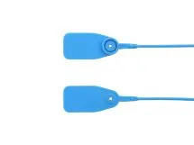 Picture of 12 1/2 Inch Blank Standard Blue Pull Tight Plastic Seal with Steel Locking Piece - 100 Pack