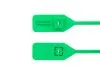 Picture of 14 1/2 Inch Standard Green Pull Tight Plastic Seal with Steel Locking Piece - 100 Pack