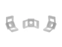 Picture of 5 mm Natural Saddle Tie Mount - Angled - 100 Pack