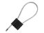 Picture of 12 Inch Blank Black Pull Tight Galvanized Steel Cable Seal with 5mm wire - 50 Pack