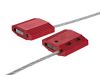 Picture of 12 Inch Red Blank Pull Tight Stainless Steel Cable Seal with 2.5mm wire - 50 Pack