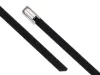 Picture of 14 Inch Black Coated Stainless Steel Cable Ties - 100 Pack