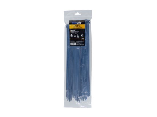 Picture of 14 Inch Blue Metal Detectable Standard Cable Tie - 100 Pack