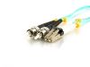 Picture of Multimode Duplex Fiber Optic Patch Cable (50/125) OM3 Aqua - Mini LC to ST