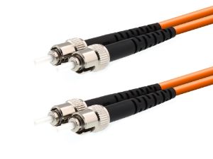 Picture of Multimode Duplex Fiber Optic Patch Cable (50/125) - ST to ST