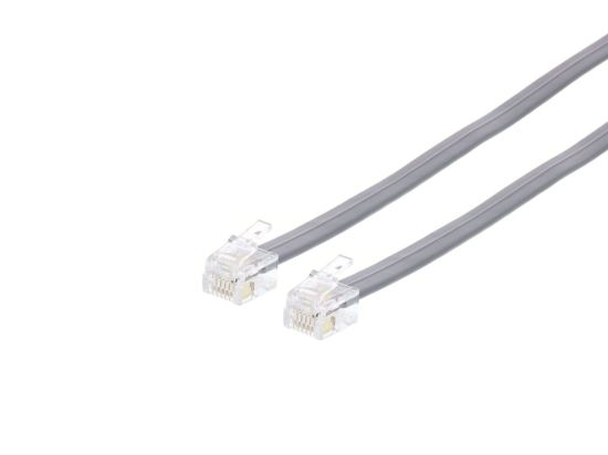 Picture of RJ12 6 Conductor Straight Wired Modular Telephone Cable