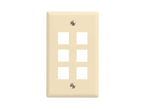 Picture of 6 Port Keystone Faceplate - Single Gang