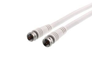 Picture of RG6 CaTV Coaxial Patch Cable - F Type, White