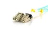 Picture of Multimode Duplex Fiber Optic Patch Cable (50/125) OM3 Aqua - LC to Mini LC