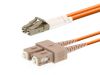 Picture of Multimode Duplex Fiber Optic Patch Cable (50/125) - LC to SC
