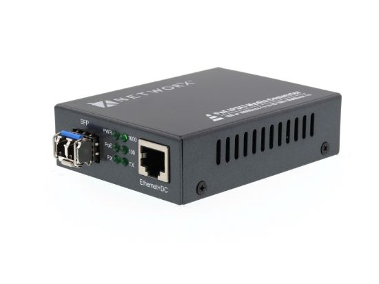 Picture of Gigabit Fiber Media Converter - 1000Base-LX, Multimode, 550m, 1310nm, PoE