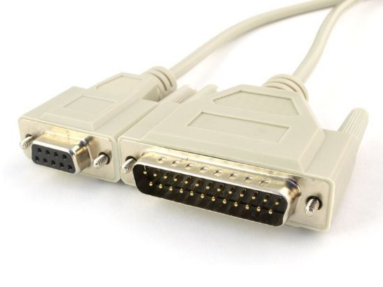 Picture of DB9 Female-to-DB25 Male AT Modem Cables