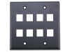 Picture of 8-Port Dual-Gang Keystone Faceplates