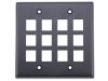 Picture of 12-Port Dual-Gang Keystone Faceplates
