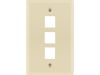 Picture of 3-Port Single-Gang Keystone Faceplates