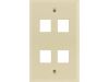 Picture of 4-Port Single-Gang Keystone Faceplates