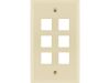 Picture of 6-Port Single-Gang Keystone Faceplates