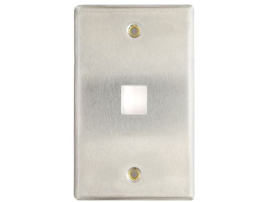 Picture of Stainless Steel Single-Gang Keystone Faceplates