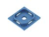 Picture of 1 1/2 Inch Blue Metal Detectable Nylon Adhesive Tie Mounts - 100 Pack, Square Base, Screw Mountable