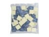 Picture of 1 1/2 Inch Blue Metal Detectable Nylon Adhesive Tie Mounts - 100 Pack, Square Base, Screw Mountable