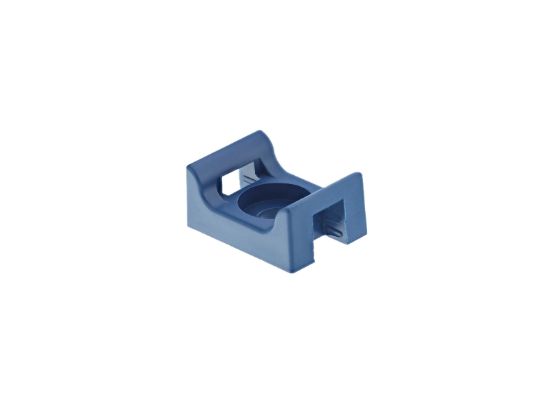 Picture of Metal Detectable Saddle Tie Mounts for Ties up to 4.8mm Wide - 100 Pack, #8/M4 Screw Compatible