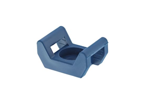 Picture of Metal Detectable Saddle Tie Mounts for Ties up to 9mm Wide - 100 Pack, #10/M5 Screw Compatible
