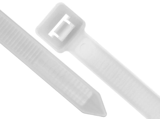 Picture of 36 Inch Natural Nylon 6/6 Standard HVAC Cable Ties - 100 Pack, 50 Lbs Tensile Strength, 11 Inch Bundle Capacity