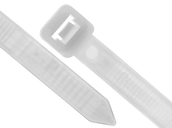 Picture of 18 Inch Natural Nylon 6/6 Heavy Duty Cable Ties - 100 Pack, 175 Lbs Tensile Strength, 5 Inch Bundle Capacity