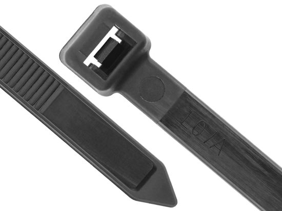 Picture of 21 Inch Black UV Nylon 6/6 Heavy Duty Cable Ties - 100 Pack, 175 Lbs Tensile Strength, 6 Inch Bundle Capacity