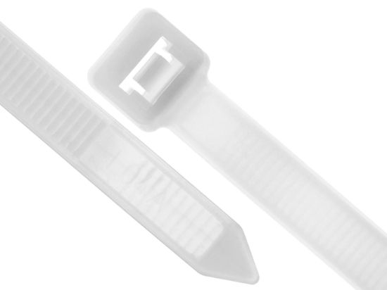 Picture of 21 Inch Natural Nylon 6/6 Heavy Duty Cable Ties - 100 Pack, 175 Lbs Tensile Strength, 6 Inch Bundle Capacity